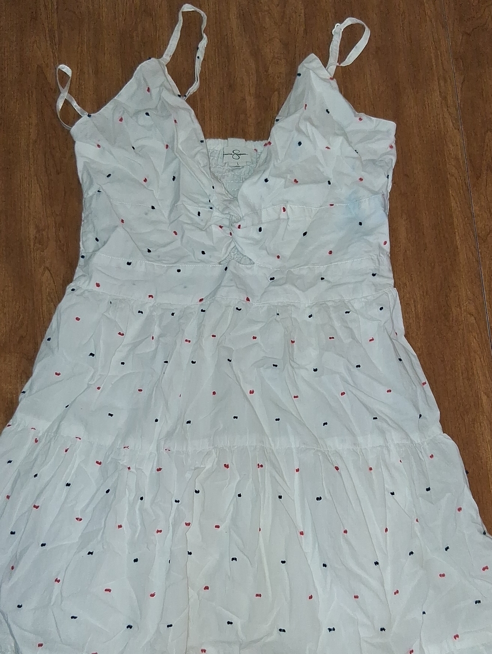 Jessica Simpson White Spaghetti Strap Sundress